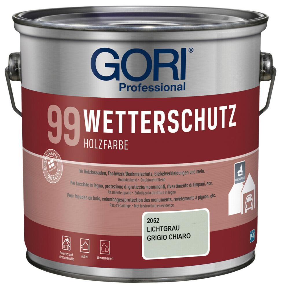GORI 99 Deck Holzfassaden-Farbe Lichtgrau 2,50 ltr.